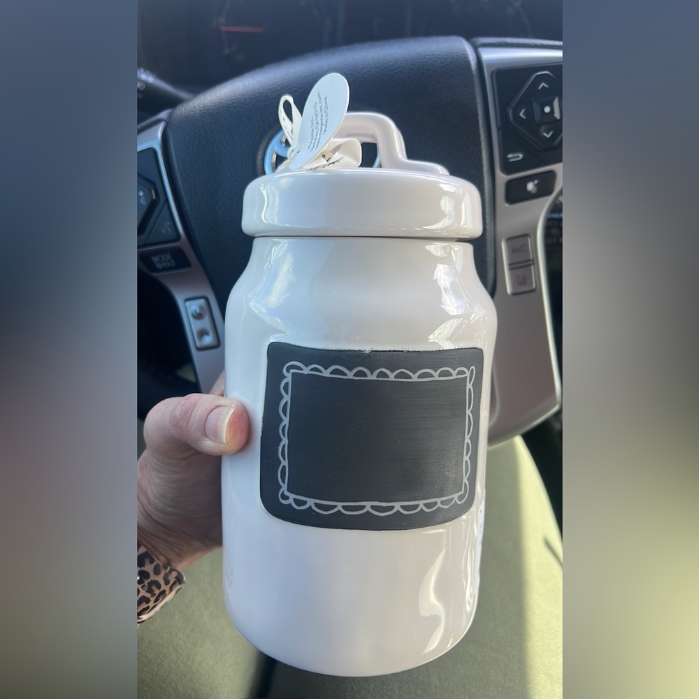 COPY - Rae Dunn chalkboard medium size canister.